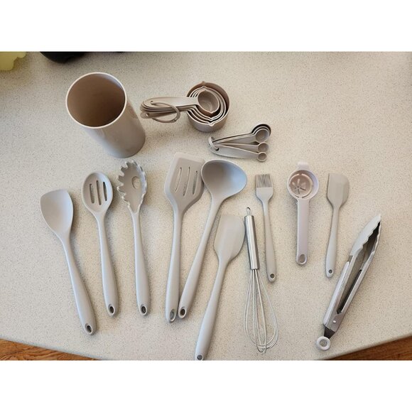22Pcs Heat Resistant Utensils Spatula Spoon Whisk Dishwasher Safe Kitchen - Picture 13 of 13
